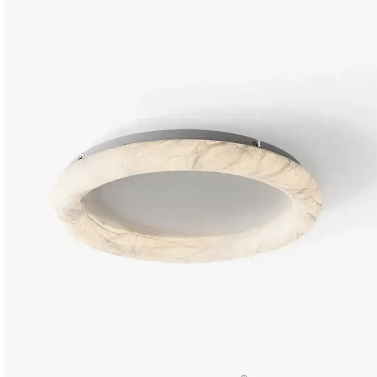 Silk Halo Flush Mount Ceiling Light | Mulberry Minimalist Fixture - Mounts