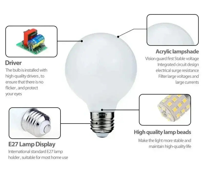 Led Bulbs A60 G80 G95 G45 - Versatile & Long-lasting | Available in Warm Cold White