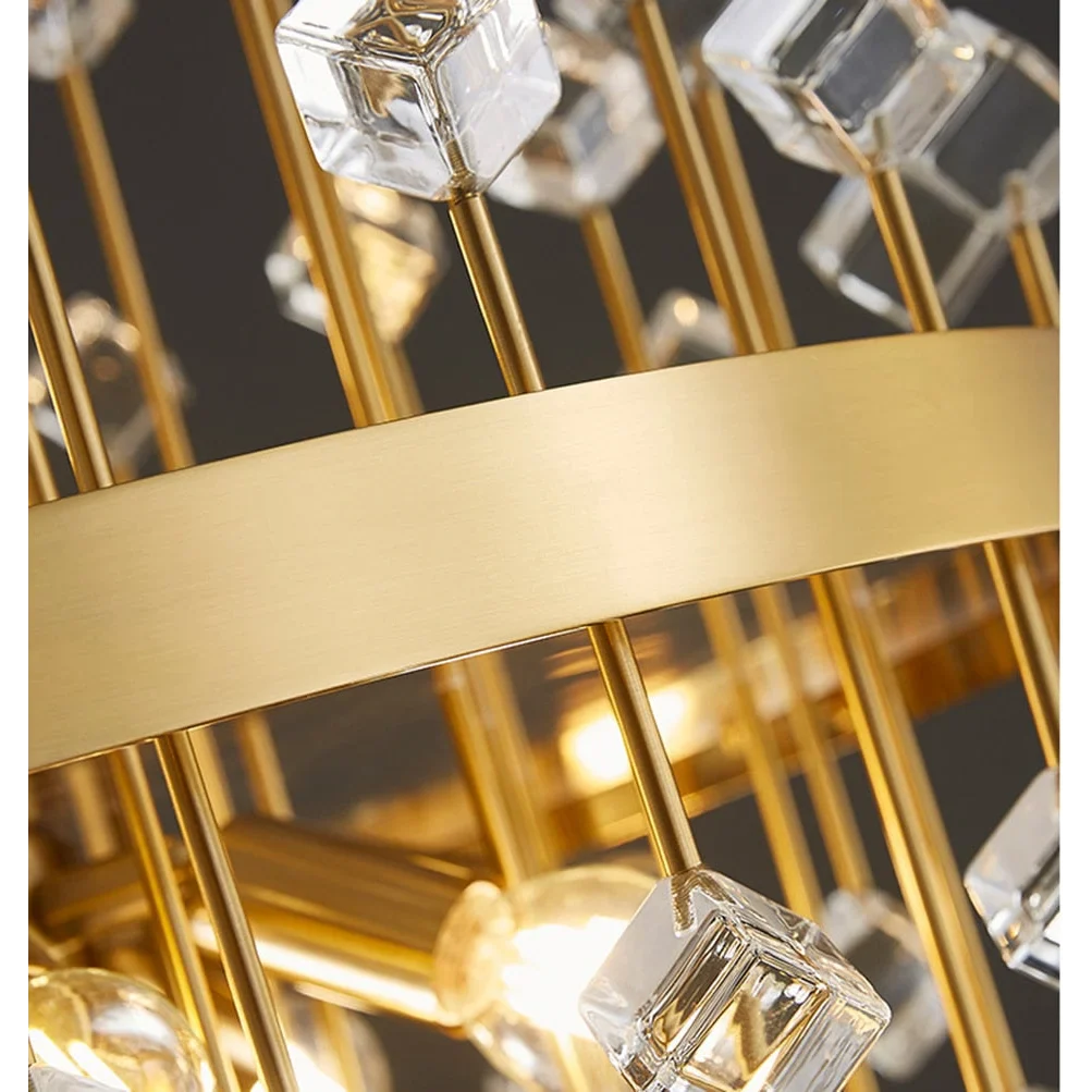 Glass Stone Chandelier 45-80cm | Multicolor or Clear Jewel-tone Gold Light Dining & Living Room Casalolalights Luxury