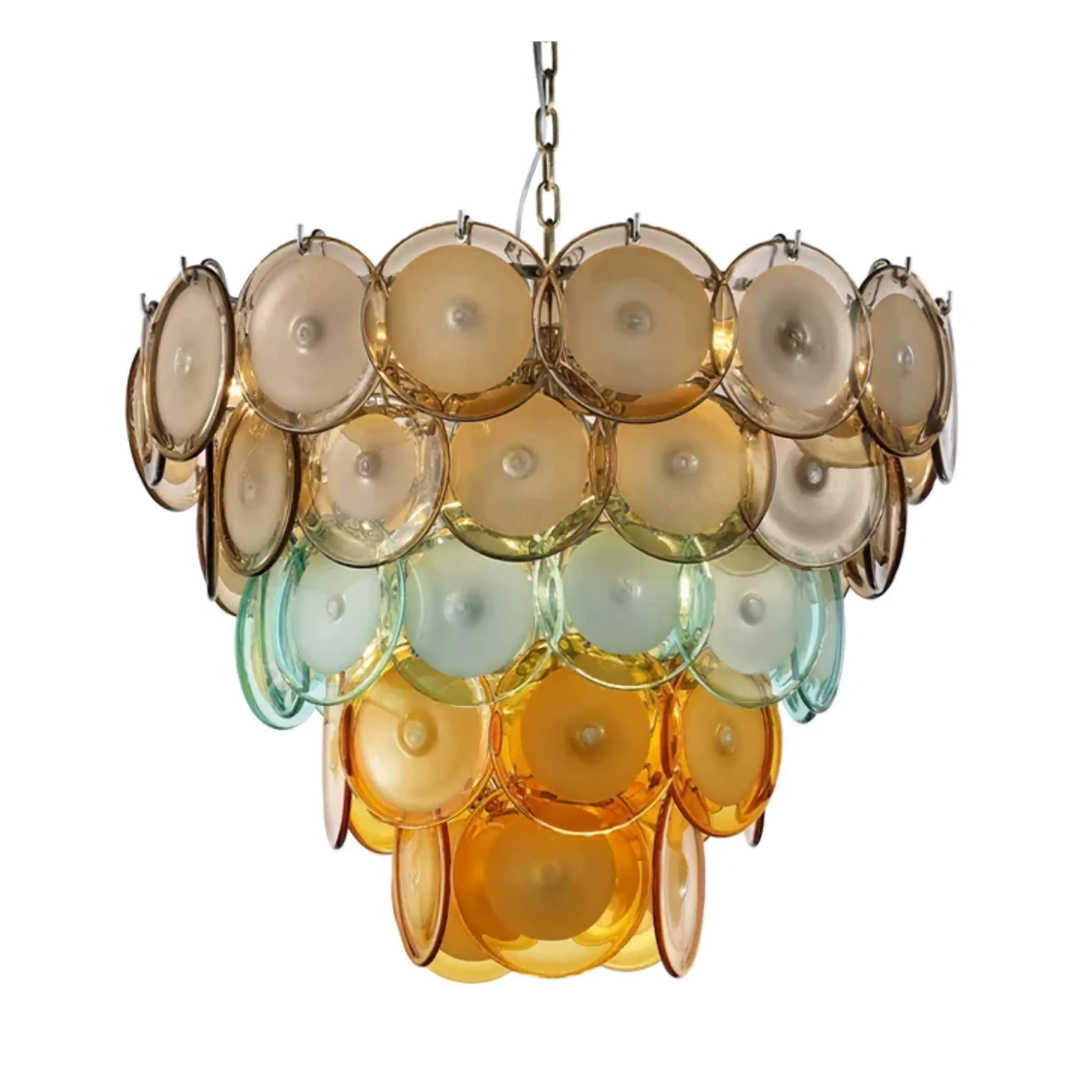 Murano Round Glass Chandelier for Modern and Eclectic Interiors