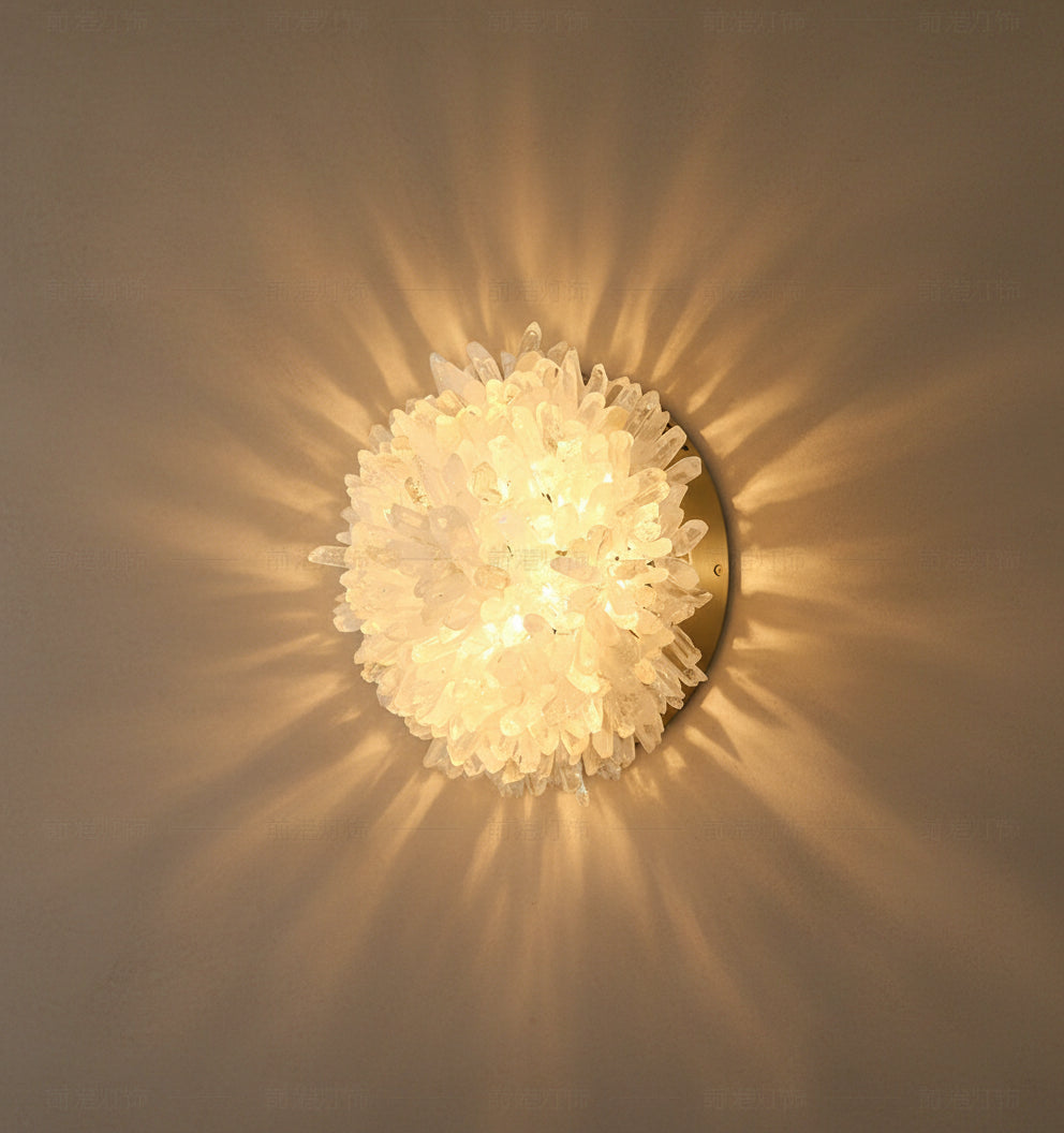 Natural Crystal Wall Light – Luxury Modern Cluster Sconce Casalolalights Luxury Lamps for Interior Designers