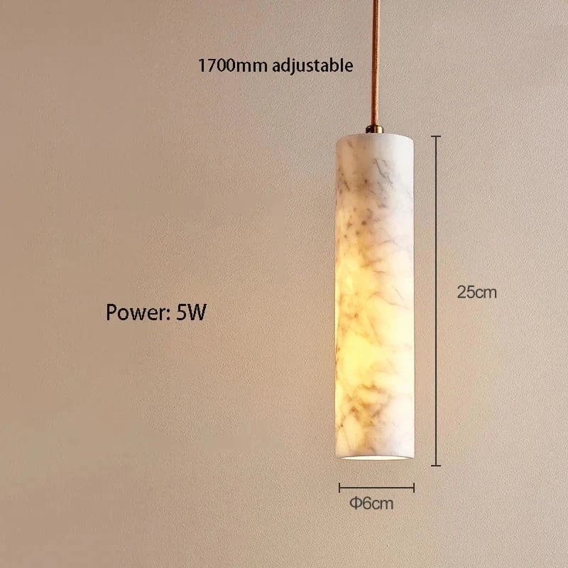 Natural Marble Pendant Lights for Dining Room Kitchen Island Stairs - Lamps