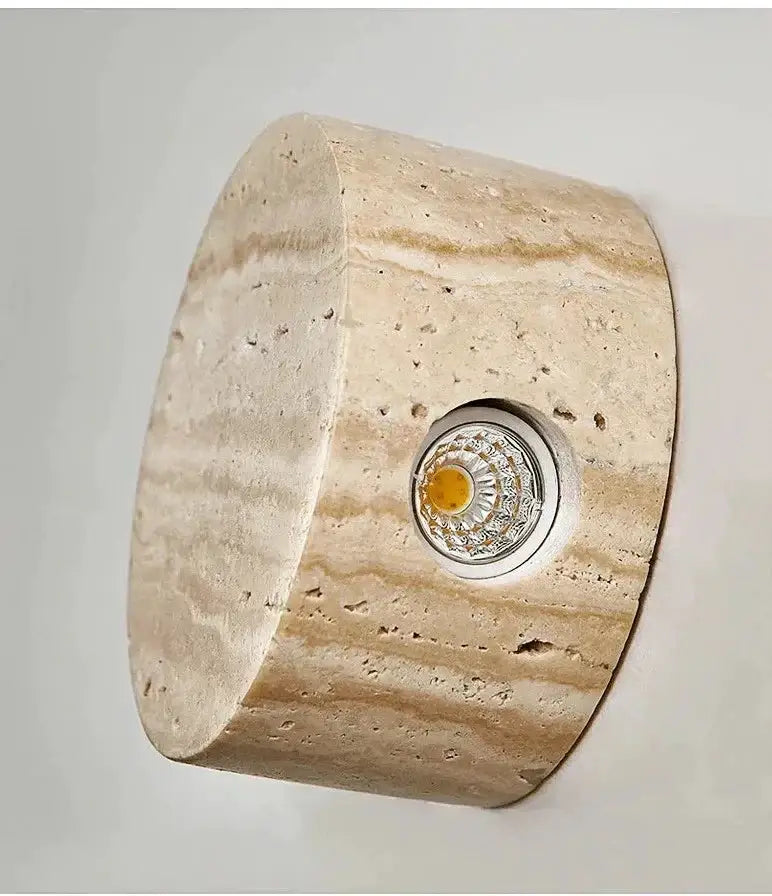 Wabi Sabi Natural Yellow Marble Wall Lamp Sconces for Corridor Living Room Hall