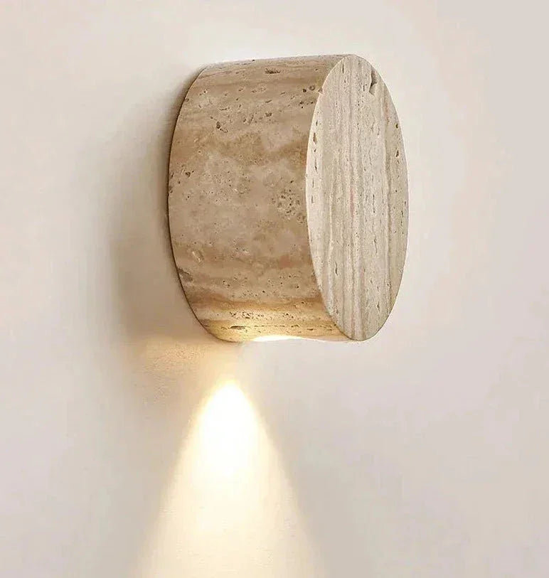 Wabi Sabi Natural Yellow Marble Wall Lamp Sconces for Corridor Living Room Hall