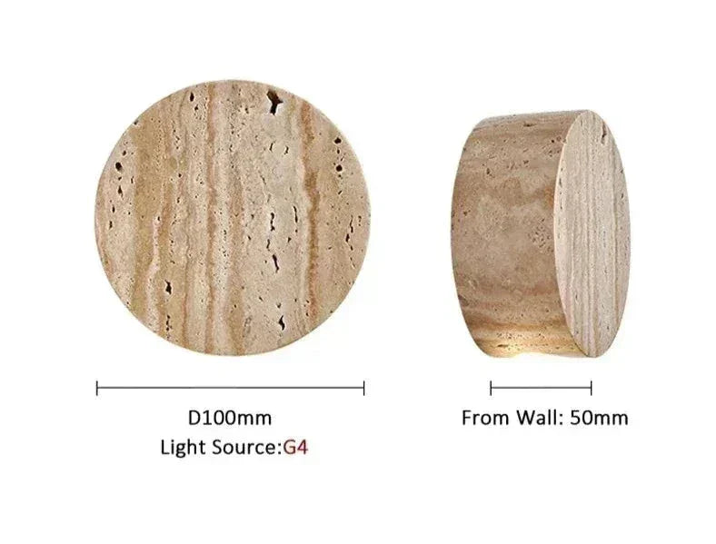 Wabi Sabi Natural Yellow Marble Wall Lamp Sconces for Corridor Living Room Hall