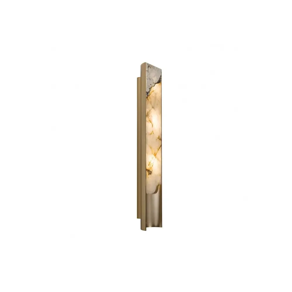 Natural Stone Wall Sconce – High-end Onyx & Brass Lighting - Polaris - Sconces