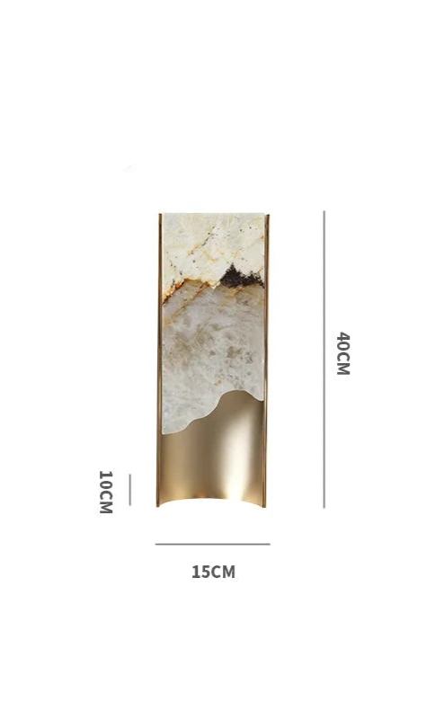 Natural Stone Wall Sconce – High-end Onyx & Brass Lighting - Polaris Casalolalights Luxury Lamps for Interior Designers