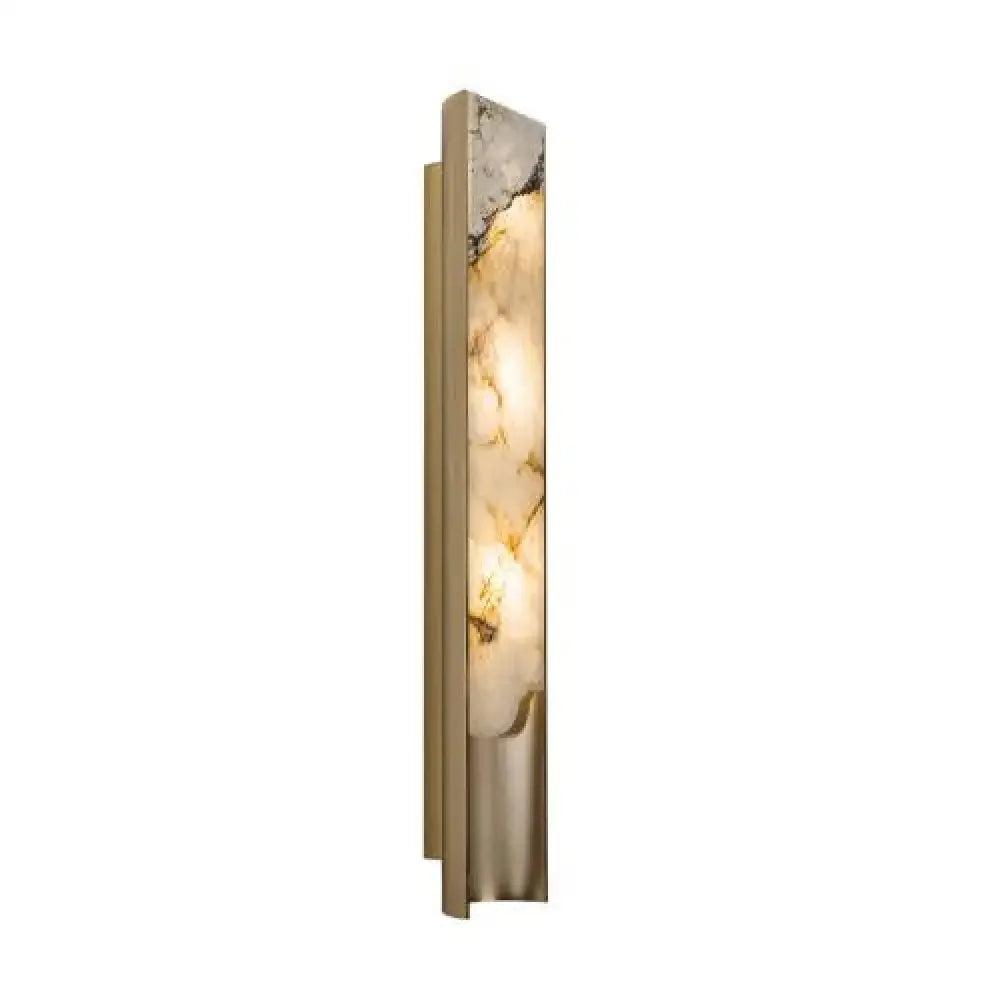 Natural Stone Wall Sconce – High-end Onyx & Brass Lighting - Polaris - Sconces