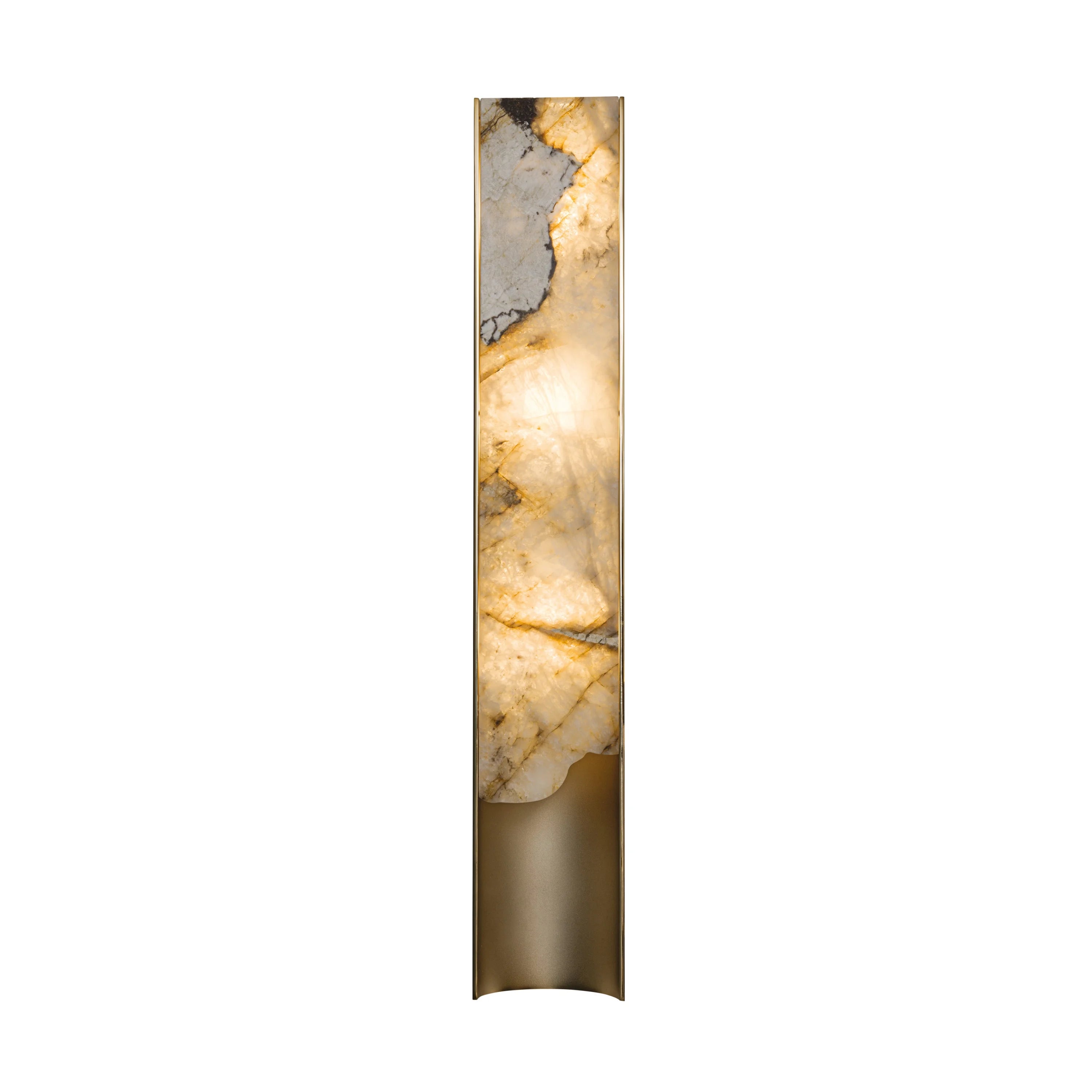 Natural Stone Wall Sconce – High-end Onyx & Brass Lighting - Polaris Casalolalights Luxury Lamps for Interior Designers