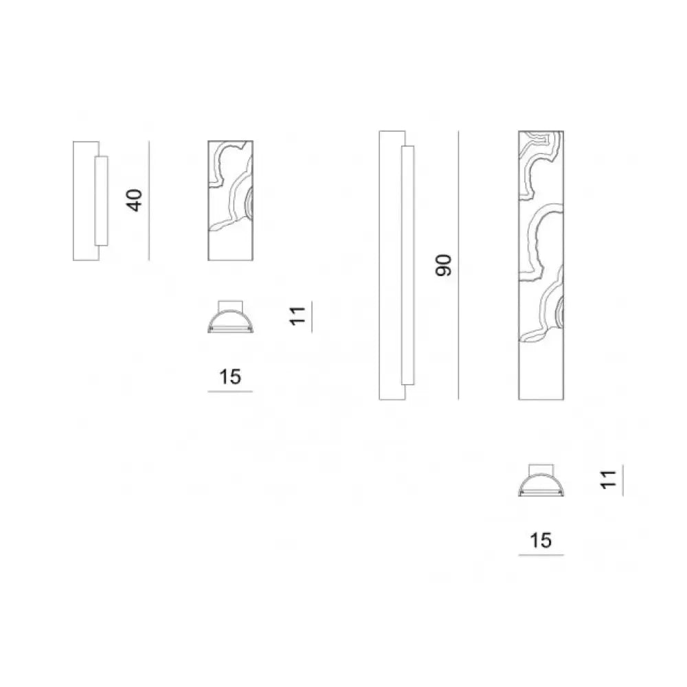 Natural Stone Wall Sconce – High-end Onyx & Brass Lighting - Polaris - Sconces