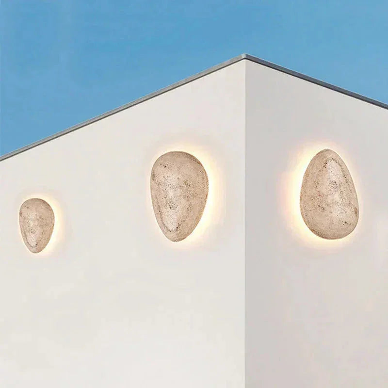 Natural Marble Stone Waterproof Wall Sconces for Bathroom Corridor Living Room Patio