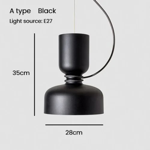 Nordic Pendant Light | Minimalist Painted Metal Dome Black or White Kitchen Island & Dining Room Casalolalights Luxury