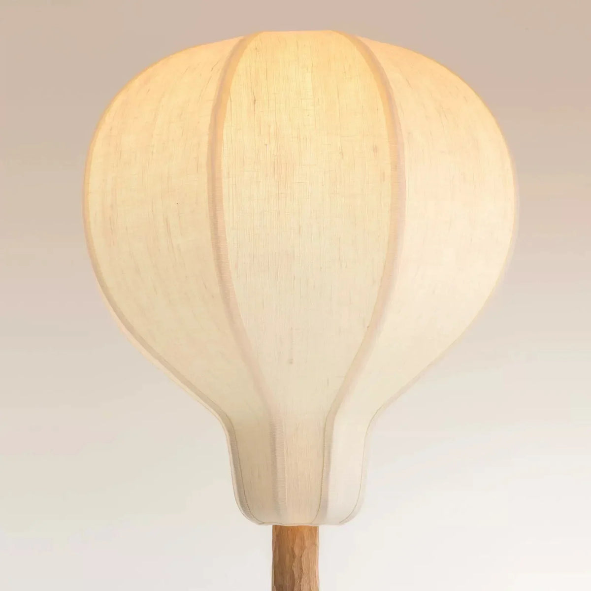 Oak Floor Lamp Linen Shade | Bell or Balloon 160cm Tall E26/e27 Dimmable Option Scandinavian Casalola Lights Luxury