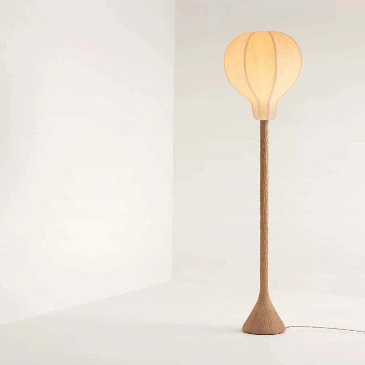 Oak Floor Lamp 160cm | Solid Wood & Linen-shade Scandinavian Minimalist Living Room Casalolalights Luxury Lamps