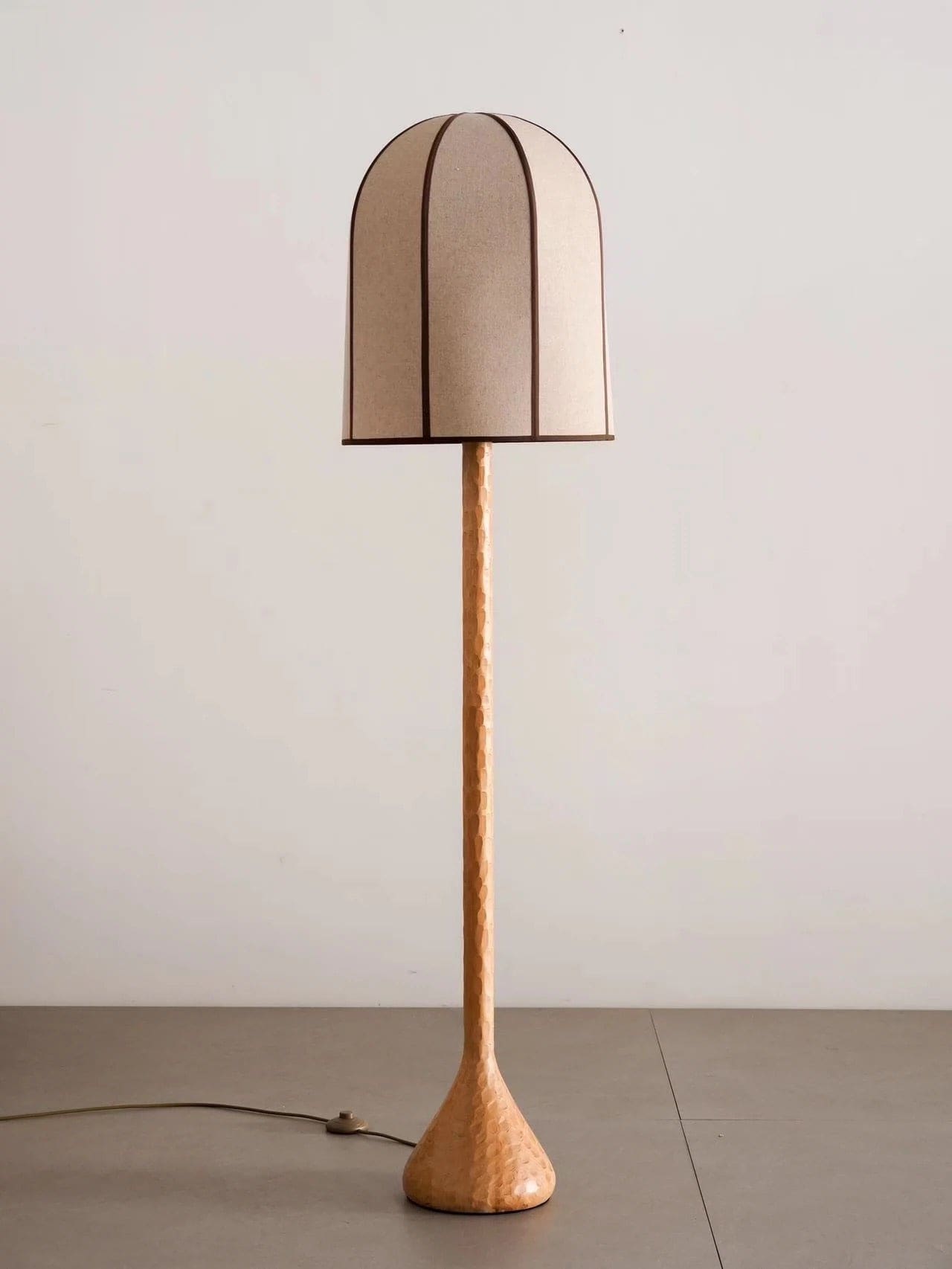 Shop for Floor Lamps - Minimalism Design- Fabric Oval Lampshade - Wood Base - Ecofriendly