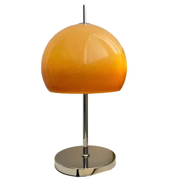 Orange Glass Bauhaus Mid-century Modern Table Lamps