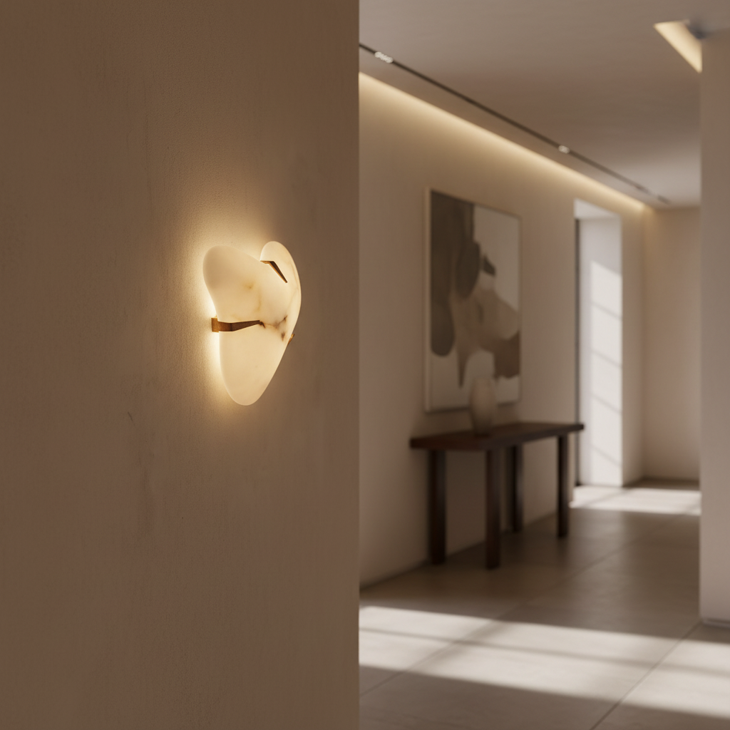 Large Organic Alabaster Wall Light Bronze – Sculptural Bedroom Living Room Sconce Casalolalights Luxury Lamps