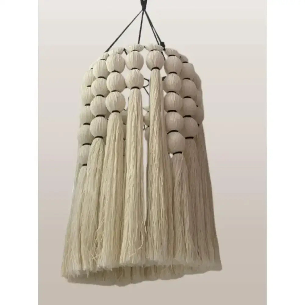 Woven Cotton Fringe Pendant | Casalola Boho Drum Chandelier - Lamps