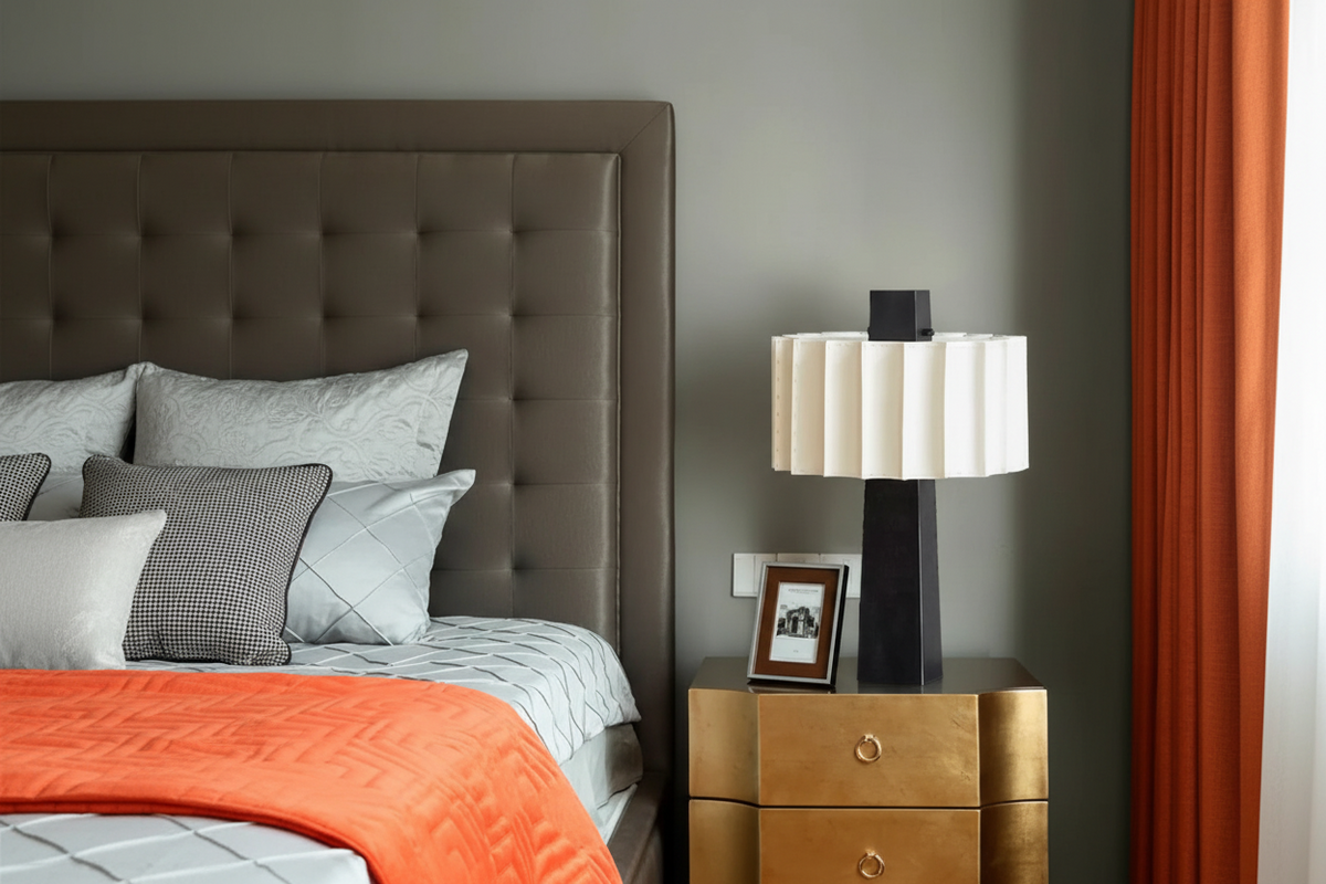 Alabaster Table Lamp for Living Room and Bedroom | Mid Century Modern Pleated Shade Dimmable Option Casalola Lights