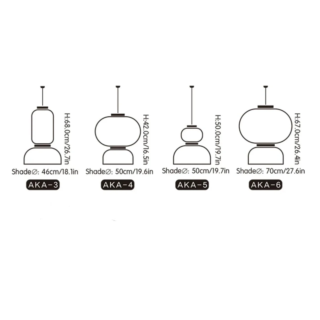 Aka-4 Paper Lantern Lamp - Minimalist Japanese Craftsmanship