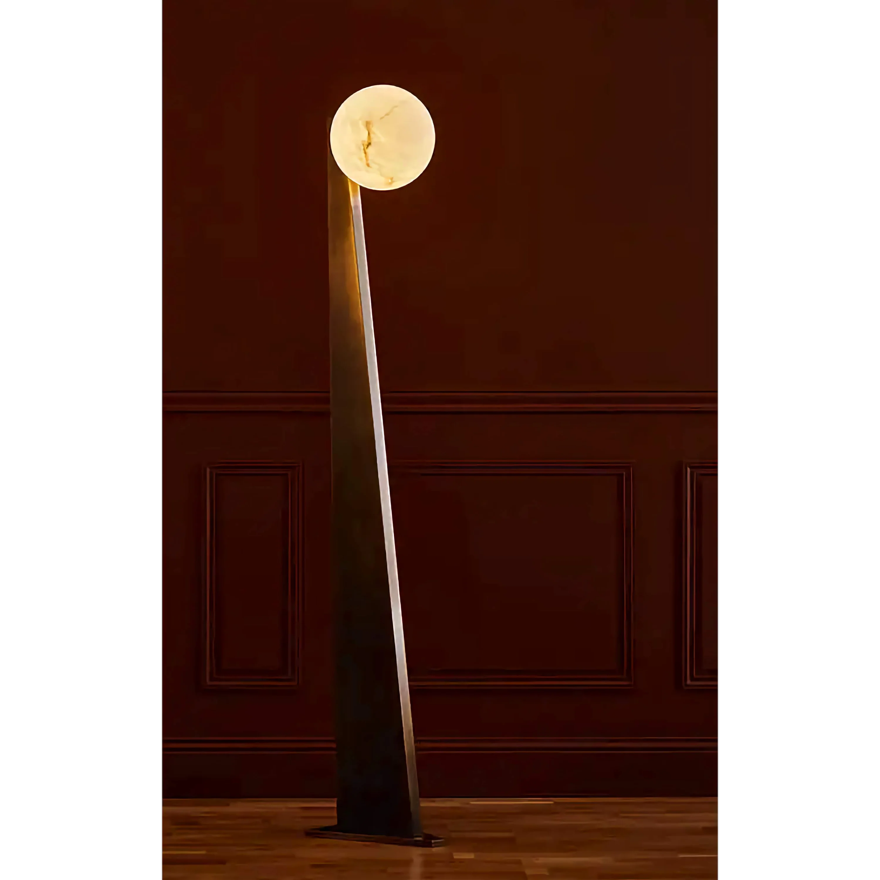 Luxury Obelisk Alabaster Brass Floor Lamp | Modern Minimalism for High End Interiors Casalolalights Luxury Lamps