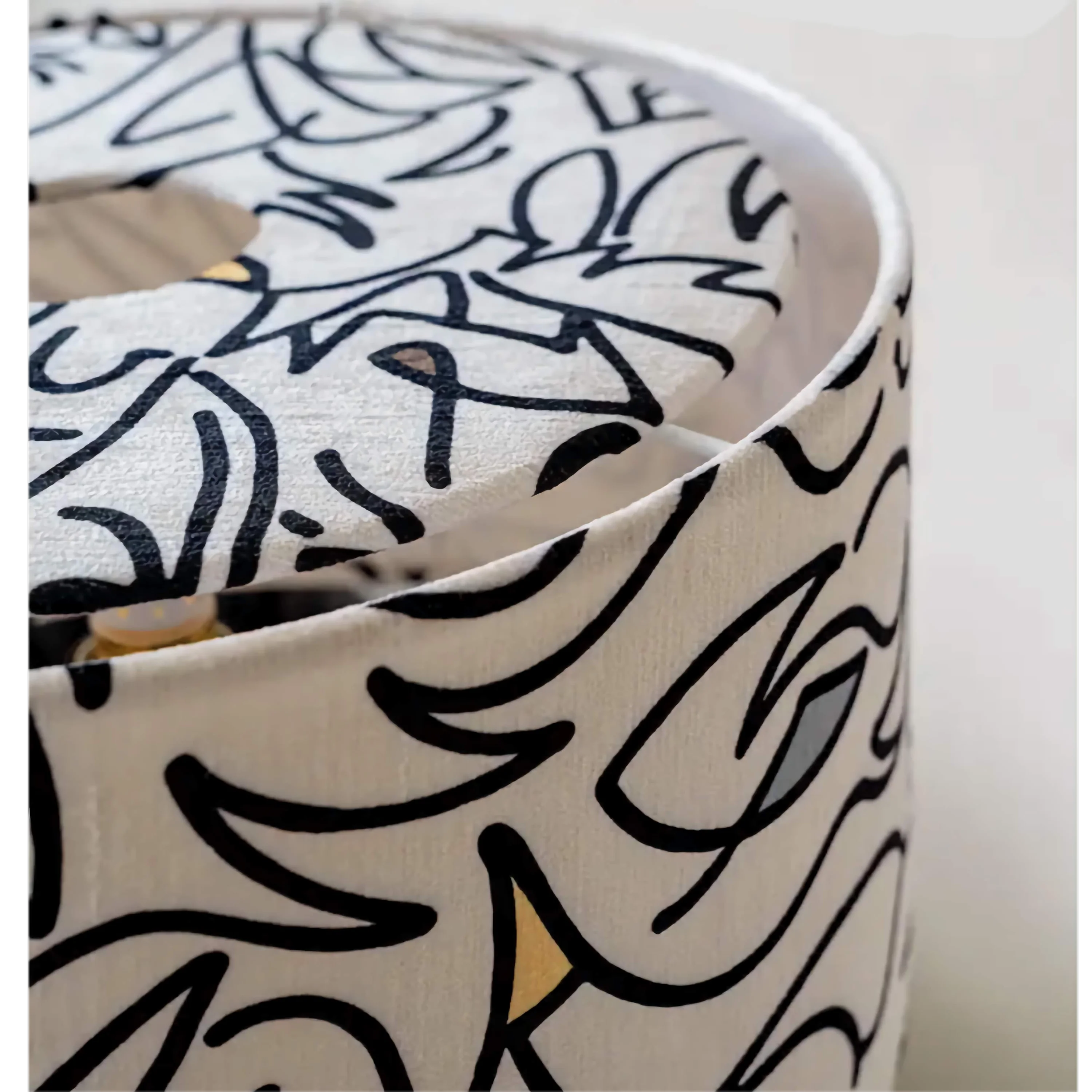 Gestural print textile detail