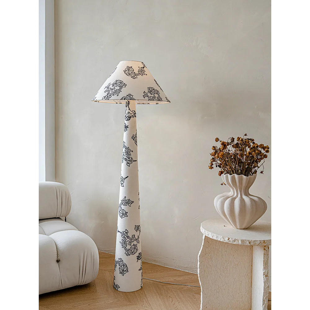 Floral Fabric Floor Lamps | Eclectic Art Deco for Living Room Bedroom | Lighting Luxury Homes Casalolalights Luxury