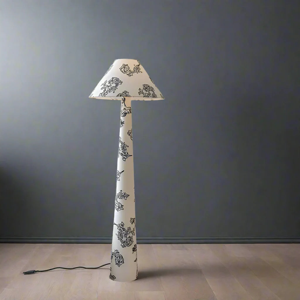 Floral Fabric Floor Lamps | Eclectic Art Deco for Living Room Bedroom | Lighting Luxury Homes Casalolalights Luxury