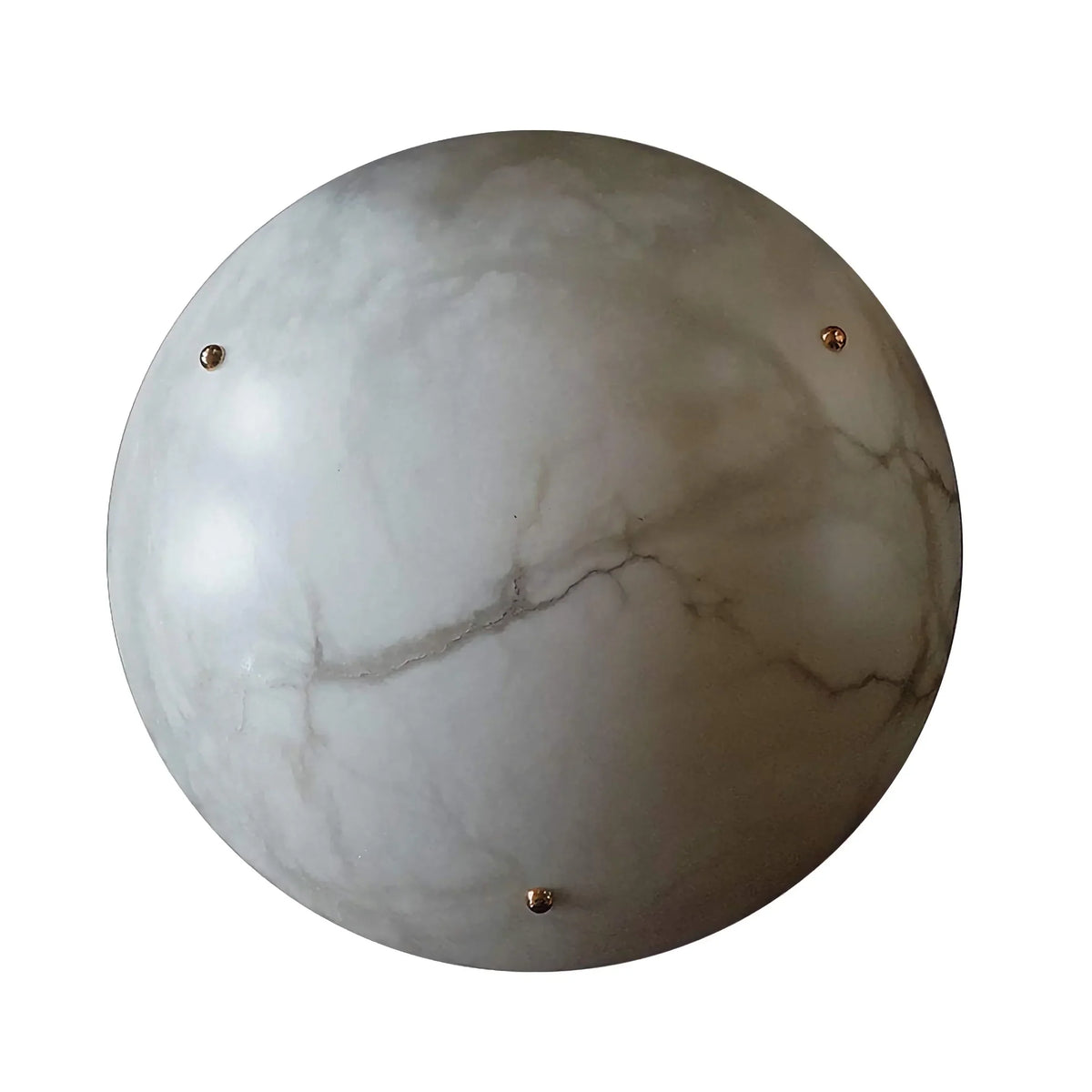 Original photograph of the unlit alabaster bowl and its natural mineral variation.