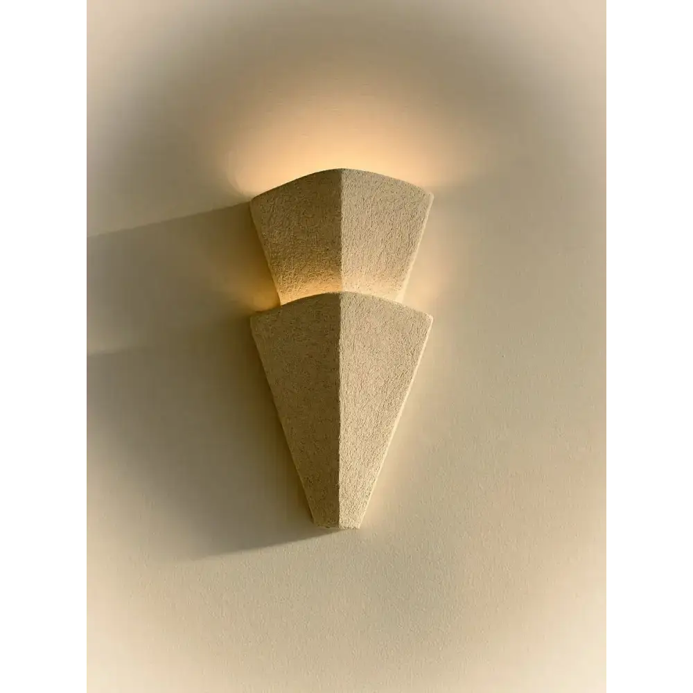 Plaster Tiered Wall Sconce | Modern Hallway Accent Light - Sconces