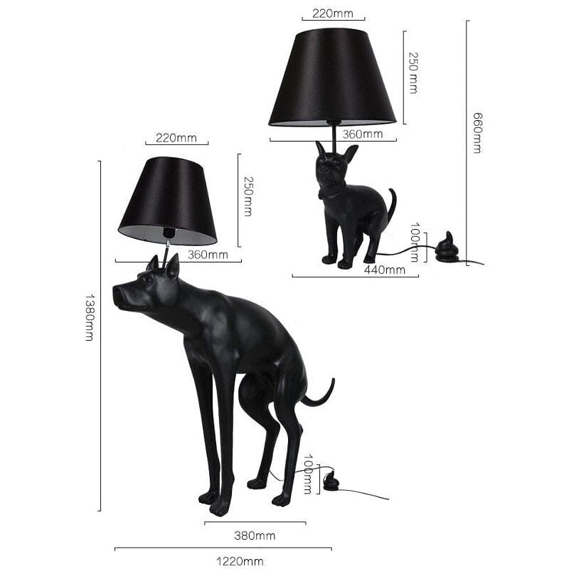 Good Boy Lamp | Black Lamps | Unique | Proud Dog - Floor