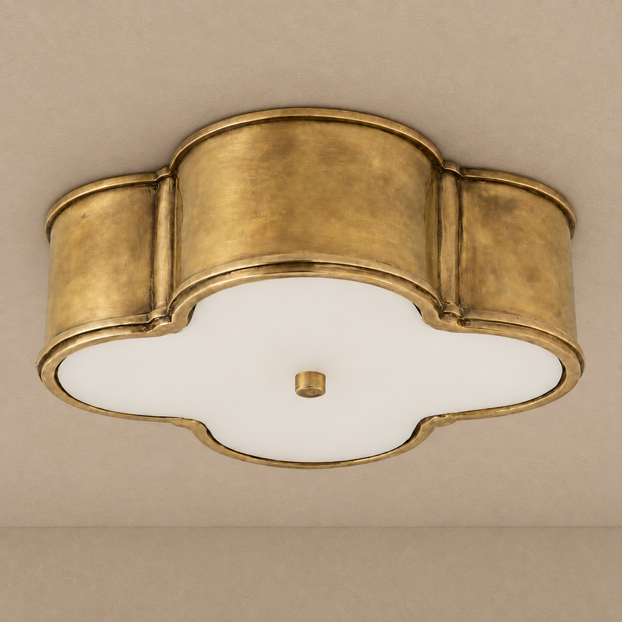 Quadrifoglio Brass Flush Mount