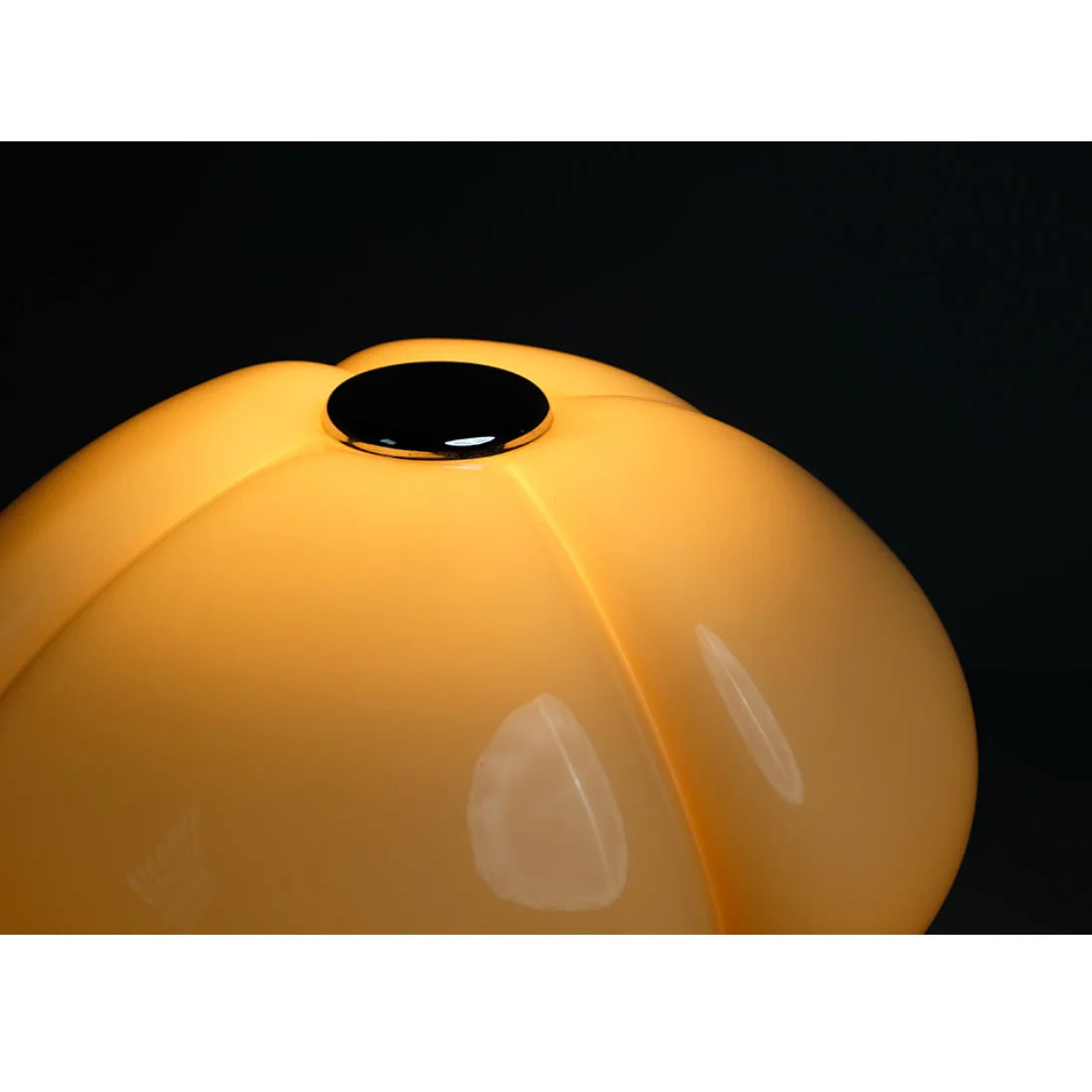 Quadrifoglio Floor Lamp Table Orange Glass Lampshade for Living Room