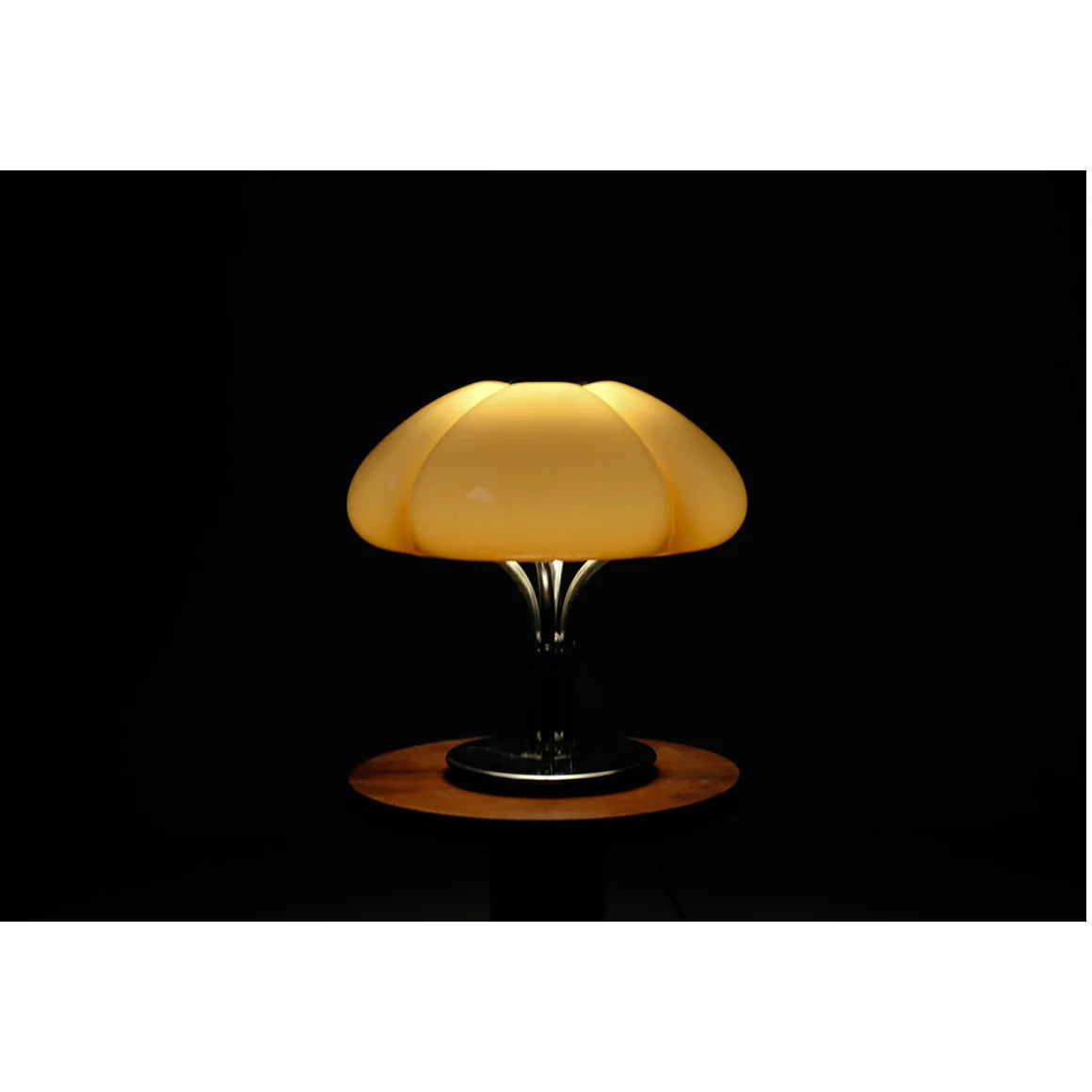Quadrifoglio Floor Lamp Table Orange Glass Lampshade for Living Room