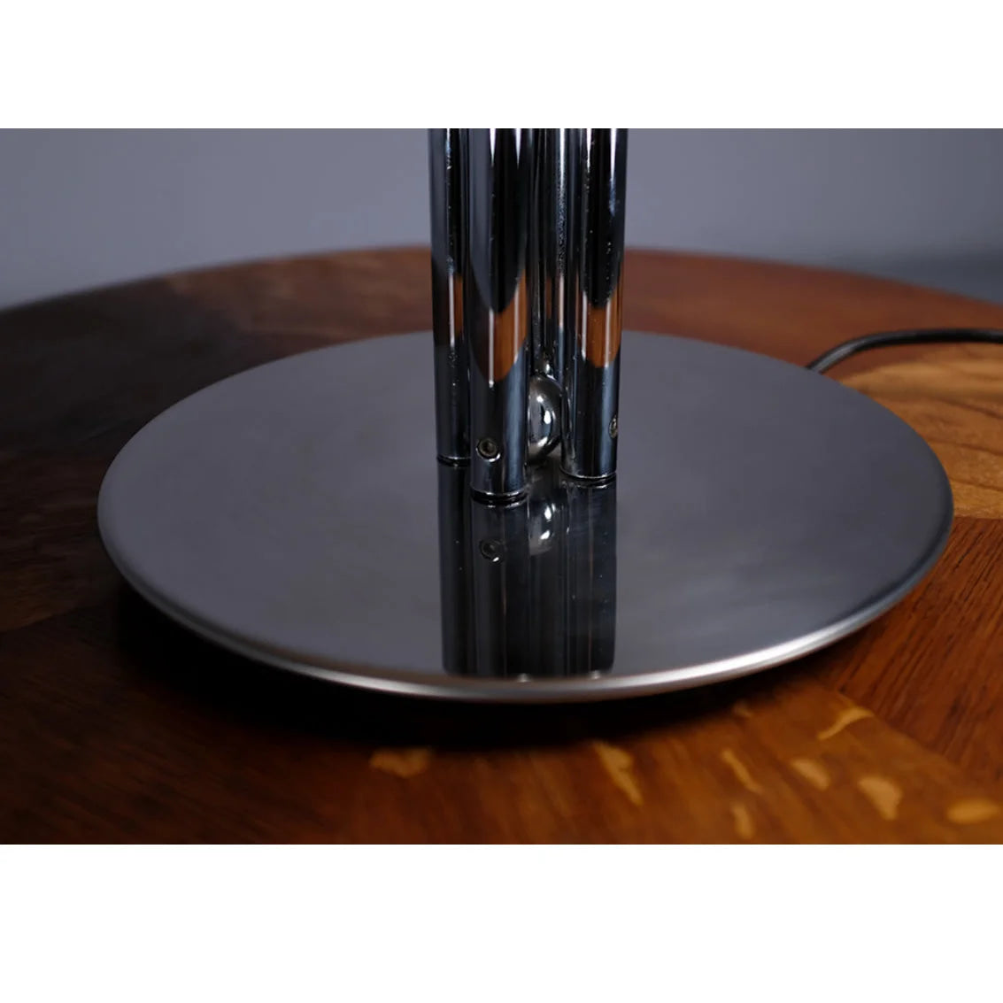 Quadrifoglio Floor Lamp Table Orange Glass Lampshade for Living Room