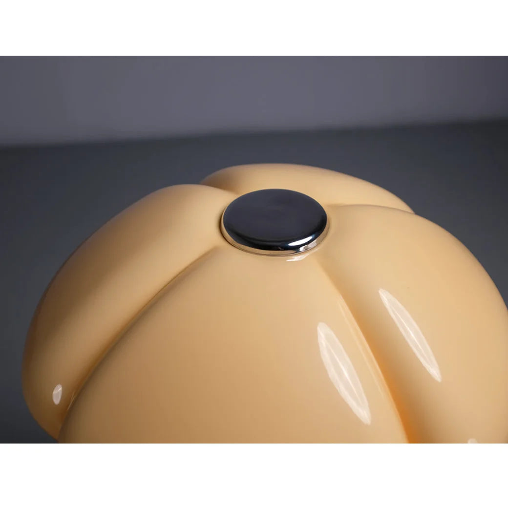 Quadrifoglio Floor Lamp Table Orange Glass Lampshade for Living Room