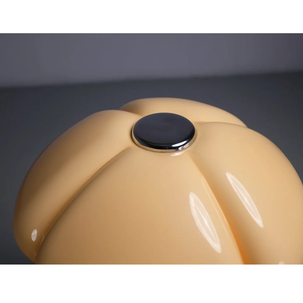 Quadrifoglio Table Lamp Orange Glass Lampshade for Living Room