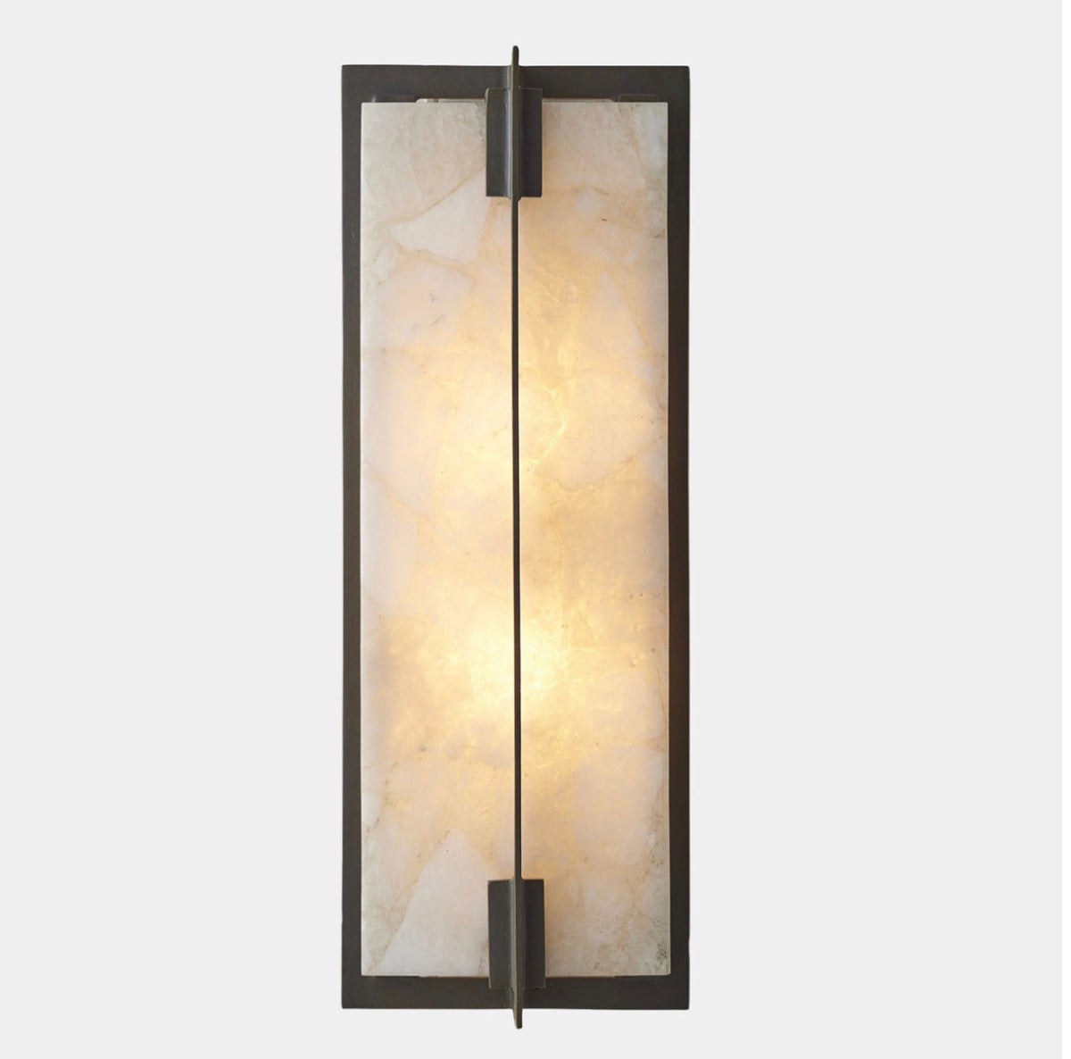 Quartz Wall Sconce for Hallway and Living Room | Black Stainless Steel Natural Stone Art Deco Casalolalights Luxury