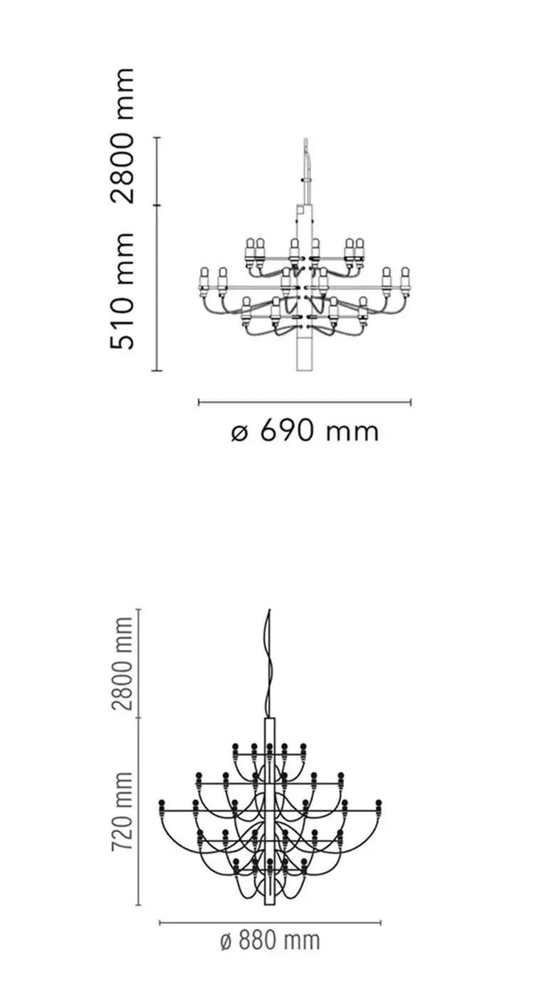 Modern Chandelier | Luxury Ceiling Lamp for Dining Room Living Kitchen Island Restaurants Events - Chandeliers