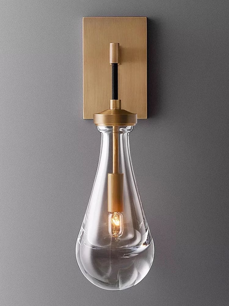 Luxury Raindrop Glass Wall Sconces | Statement Lighting for Foyer