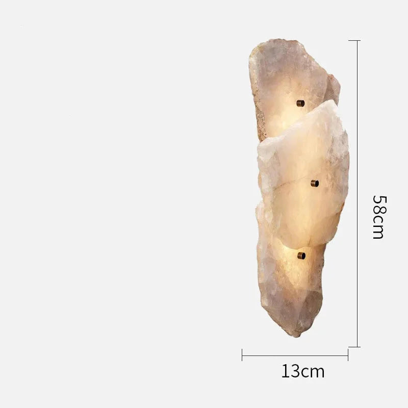 Raw Marble Wall Sconce | Sculptural Stone Accent Lighting