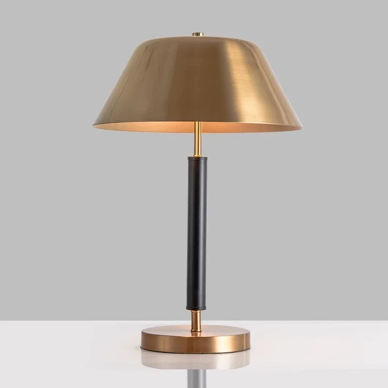 Black and Gold Brass Table Lamp for Bedroom Office Desk | Bedside Reading Modern Minimalist Casalola Lights Luxury