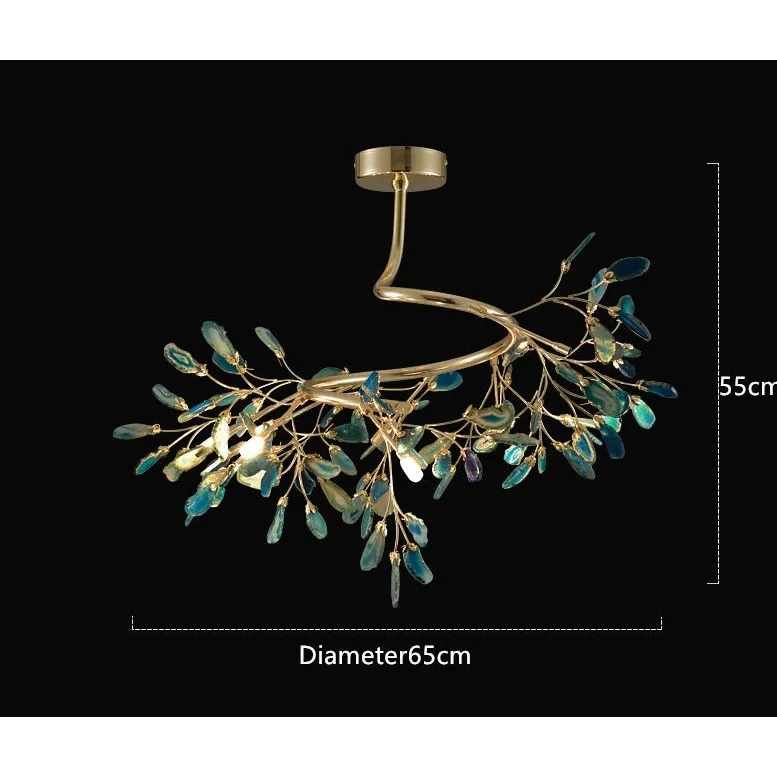 Real Agate Firefly Chandelier | Living Room | Luxury | Casalola Casalolalights Luxury Lamps for Interior Designers
