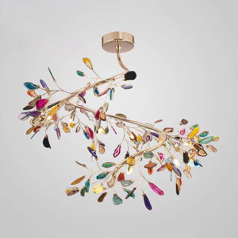 Real Agate Firefly Chandelier | Living Room | Luxury | Casalola Casalolalights Luxury Lamps for Interior Designers