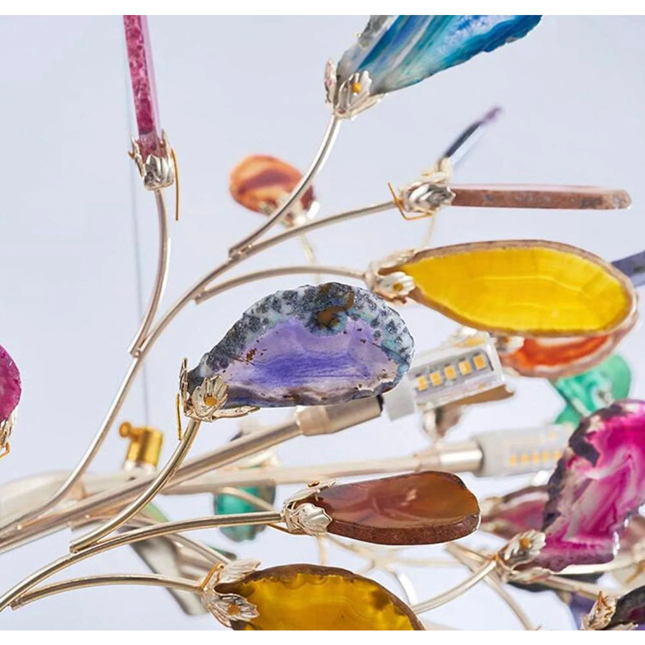 Real Agate Firefly Chandelier | Living Room | Luxury | Casalola Casalolalights Luxury Lamps for Interior Designers