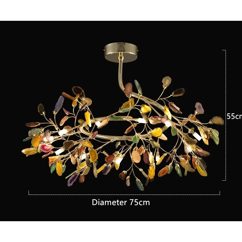 Real Agate Firefly Chandelier | Living Room | Luxury | Casalola Casalolalights Luxury Lamps for Interior Designers