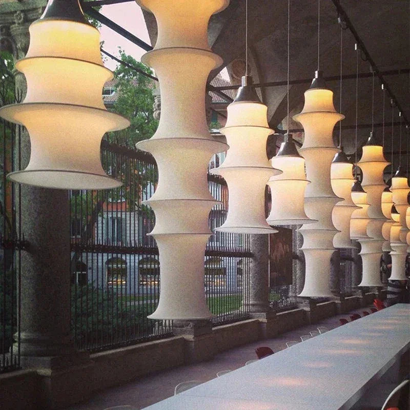 Modern Minimalism White Real Silk Pendant Light Hanging Ceiling Lights for Living Room Dining or Bedroom - Lamps