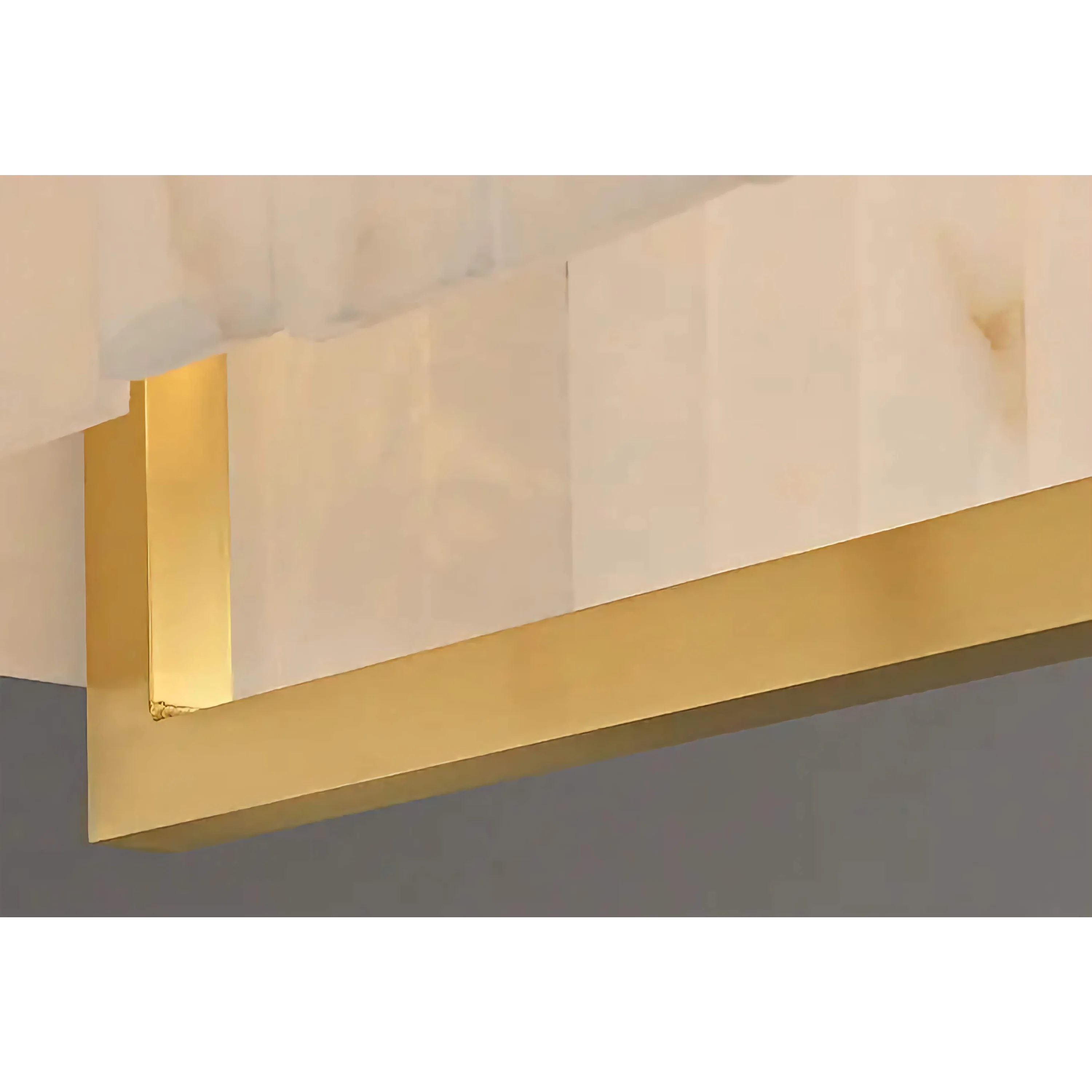 Solid Alabaster & Copper Linear Chandelier | Art Deco Transitional Island Light | 39.4’’ | Casalola Lights
