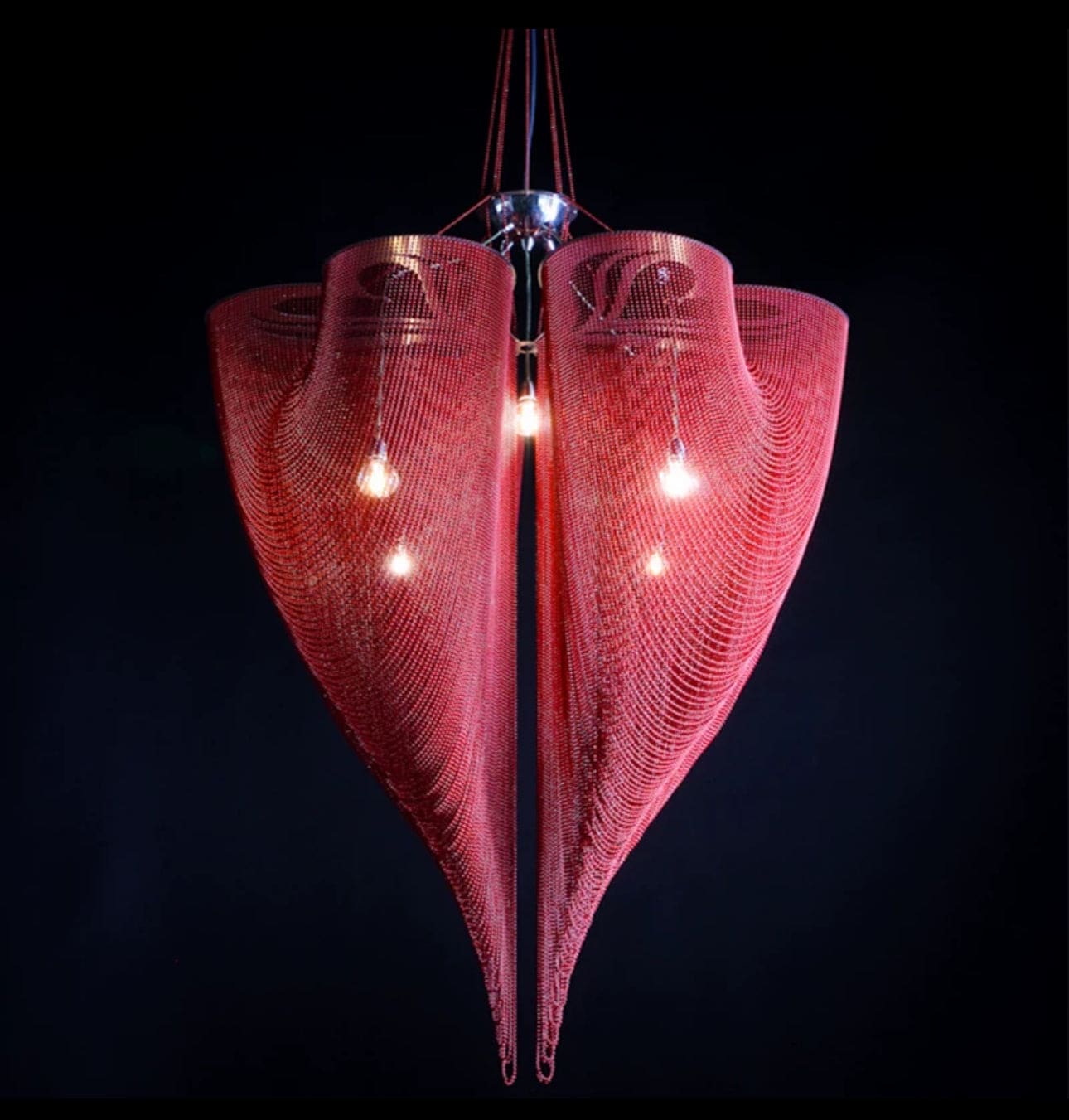 Bronze Bead Chandelier – Avant-garde Designer Pendant Light - Chandeliers