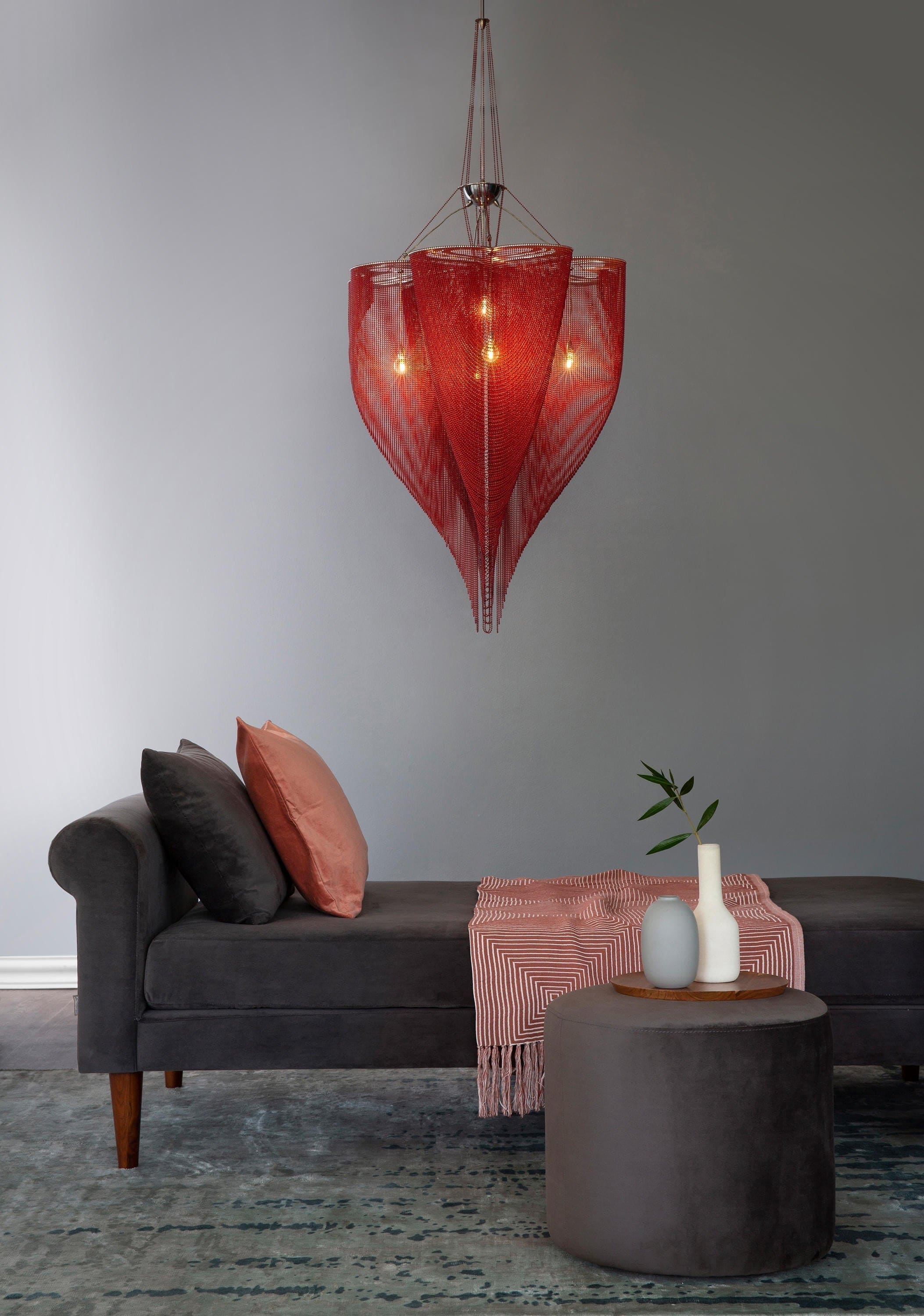 Bronze Bead Chandelier – Avant-garde Designer Pendant Light - Chandeliers